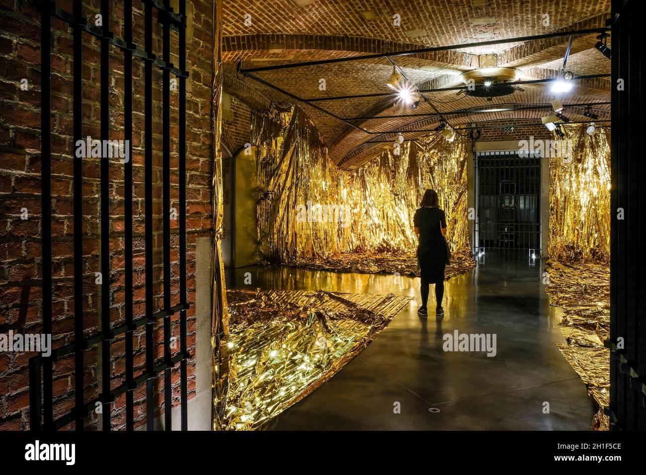 FRANKREICH. NORD (59). LILLE. ELDORADO', 5. THEMATISCHE AUSGABE VON LILLE3000. „GOLDENER RAUM“. PALAST DER SCHÖNEN KÜNSTE Stockfoto