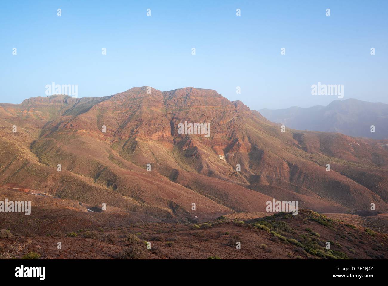 Malerische vulkanischen Küste Landschaft, Felsen im Naturpark Tamadaba, Grand Canary Island, Spanien. Stockfoto