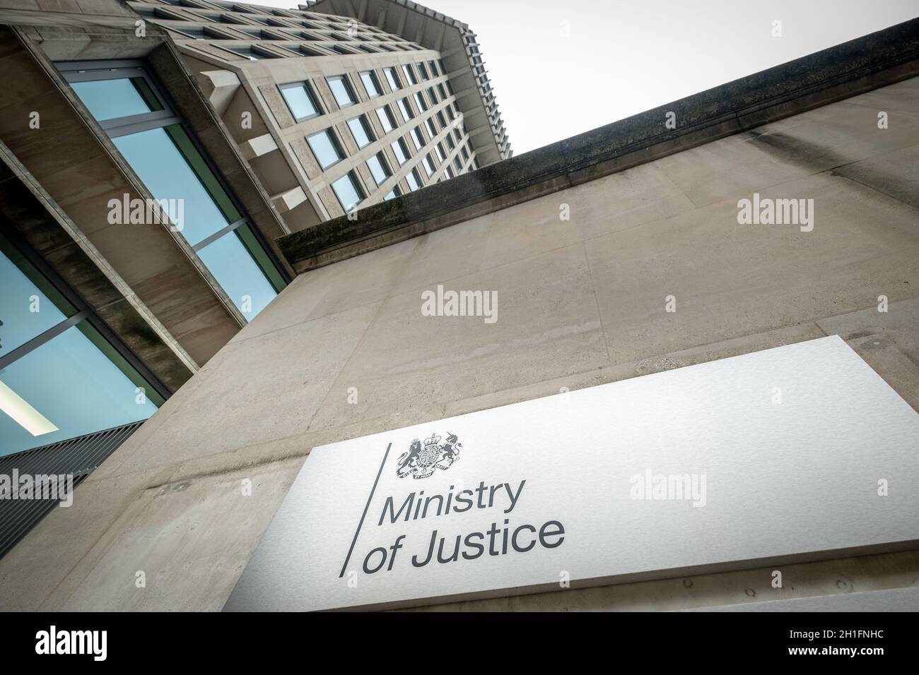 Westminster London - Justizministerium. Regierungsgebäude in Großbritannien Stockfoto