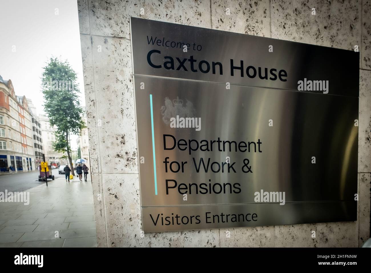 London - Abteilung für Arbeit und Pensionen am Caxton House in Westminster. Regierungsgebäude in Großbritannien Stockfoto