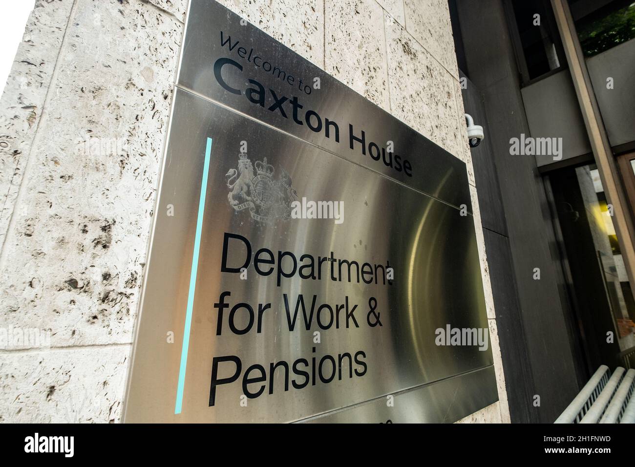 London - Abteilung für Arbeit und Pensionen am Caxton House in Westminster Stockfoto