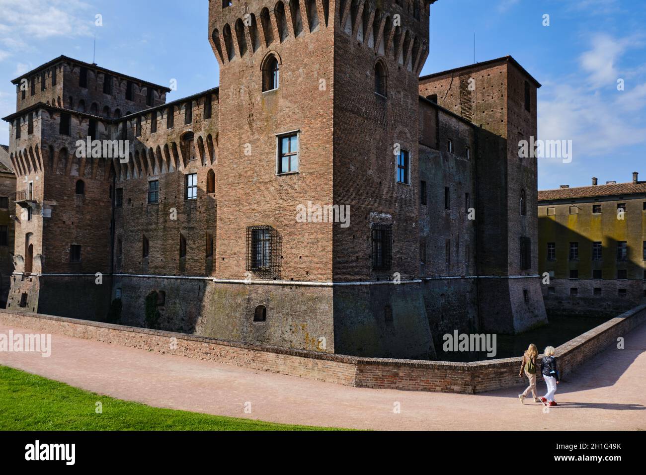 Mittelalterliche Festung, Gonzaga St. George (Giorgio) Burg in Mantua (Mantova), Lombardei, Italien Stockfoto