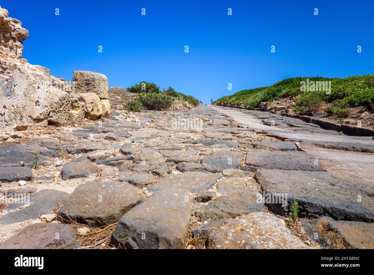 Archäologische Stätte Tharros, Oristano, Sardinien Stockfoto
