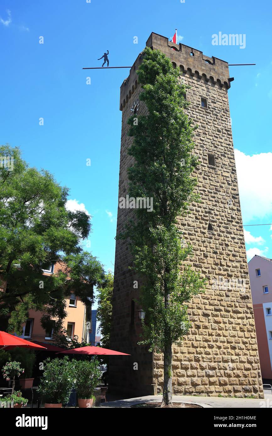 Heilbronn, Baden-Württemberg / Deutschland - 23 06 2020: Götzenturm ist eine Sehenswürdigkeit der Stadt Heilbronn Stockfoto