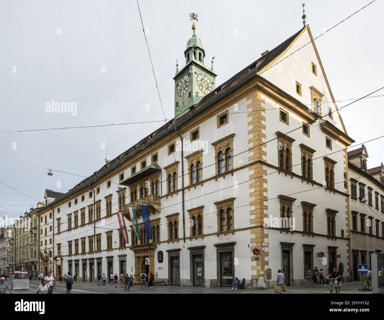 Graz, Österreich. August 2020. Eine Außenansicht des Grazer Landhauses Stockfoto