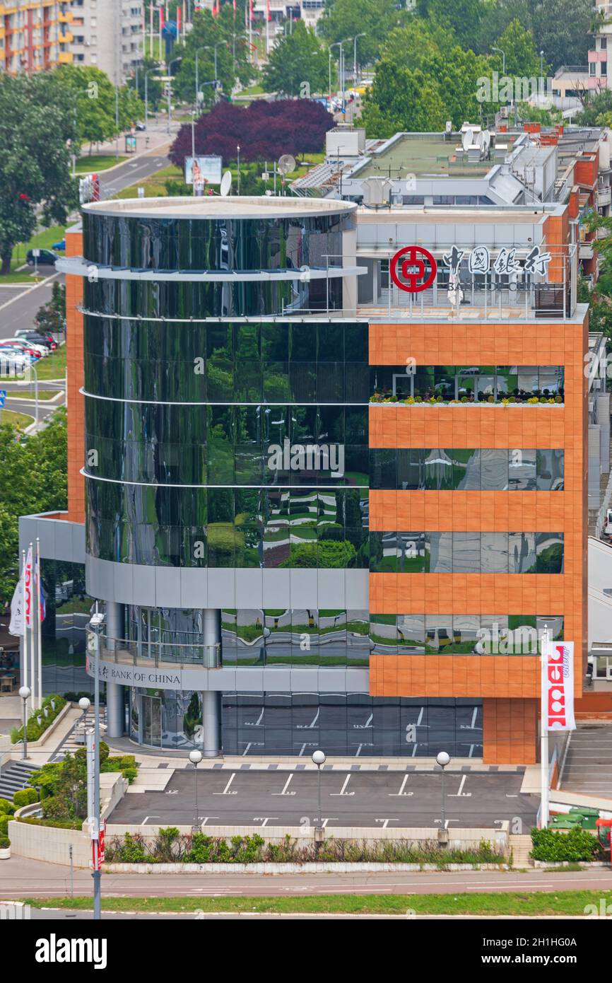 Belgrad, Serbien - 23. Juni 2019: Bürogebäude der Bank of China in Belgrad, Serbien. Stockfoto