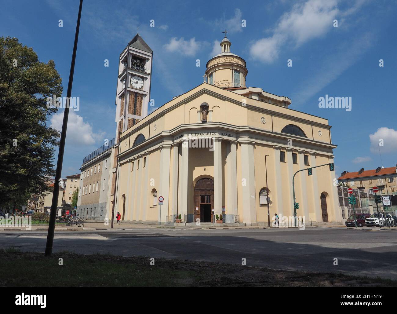 TURIN, ITALIEN - CIRCA SEPTEMBER 2020: Die Kirche von Stimmate di San Francesco d Assisi Stockfoto