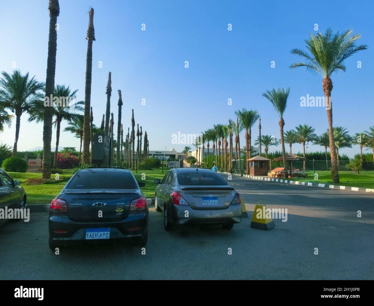 Sharm El Sheikh, Ägypten - 9. September 2020: Blick auf das Hilton Sharks Bay Resort in Sharm El Sheikh, Ägypten am 9. September 2020 Stockfoto