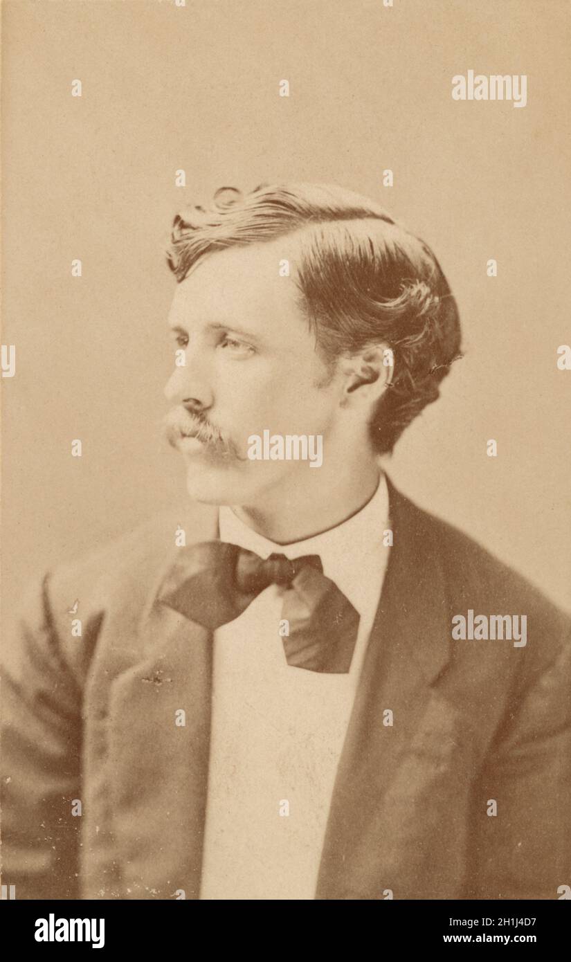 Porträt des amerikanischen Fotografen, Malers und Entdeckers William Henry Jackson als junger Mann 1873 Stockfoto