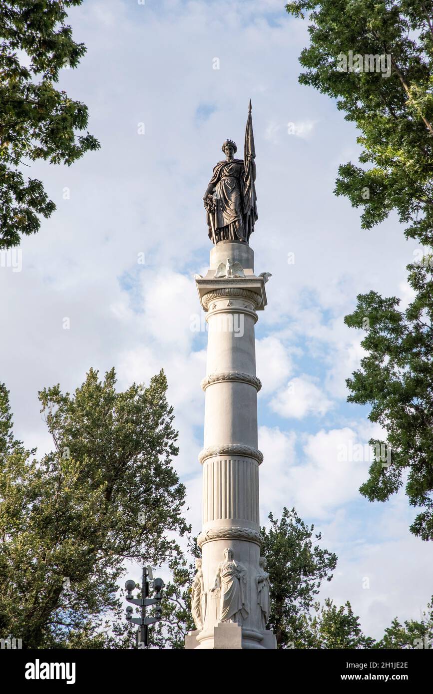 Das Soldiers and Sailors Monument auf dem Boston Common in Boston, im US-amerikanischen Commonwealth von Massachusetts. Stockfoto