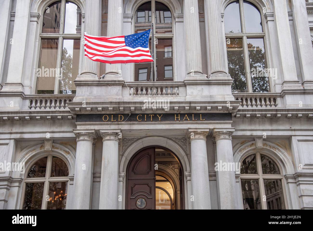 Altes Rathaus in Boston Massachusetts, USA Stockfoto