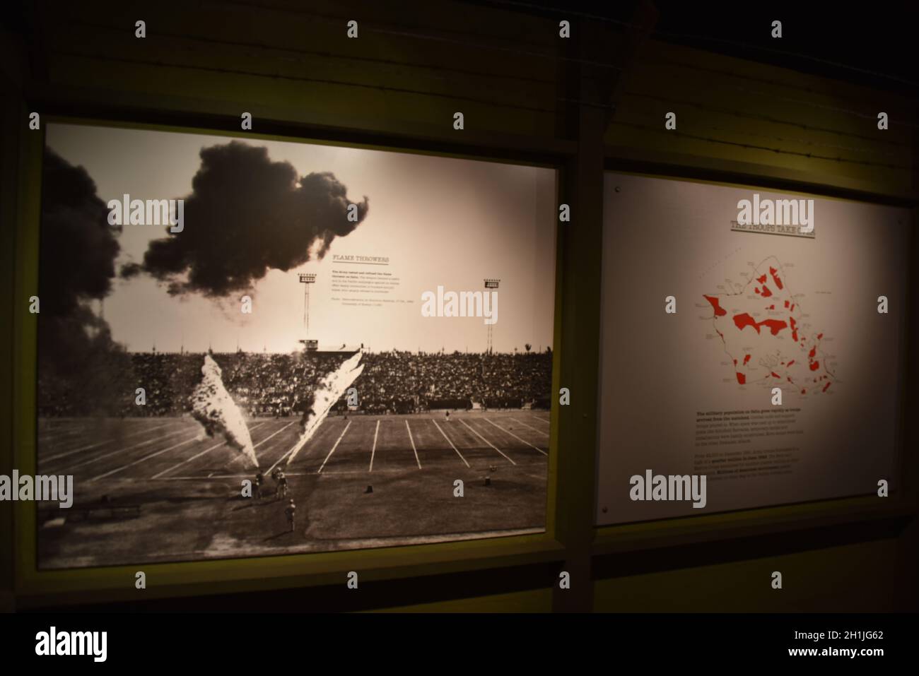 Oahu, Hi. USA 6/9/2021. Fort DeRussy. Konstruierte Batterien Randolph 2 x 14-Zoll-Marinegewehre und Dudley (nicht mehr vorhanden) um 1911. Museum Stockfoto