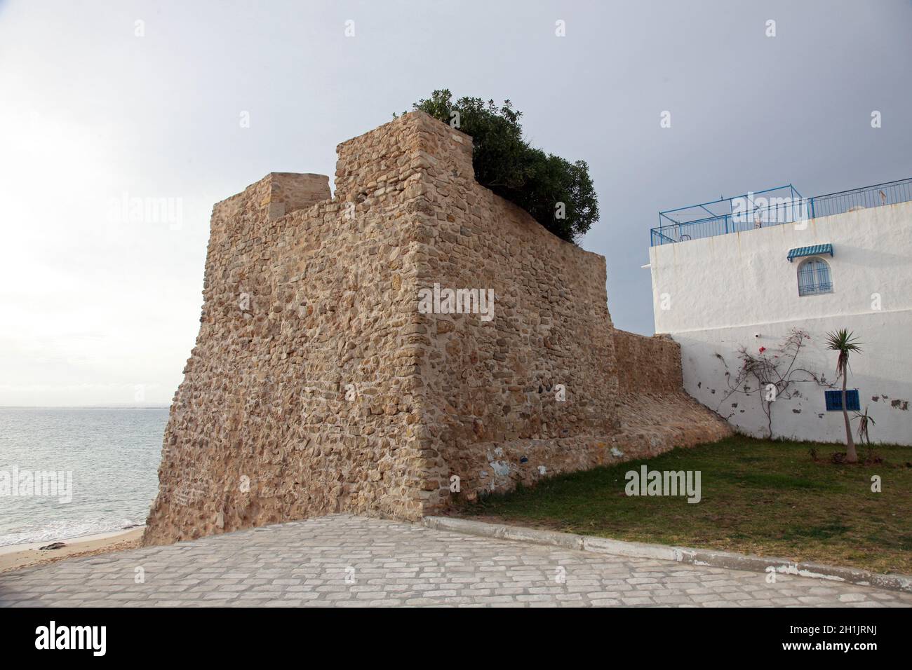 Hammamet Medina befestigten Mauern, Tunesien Stockfoto