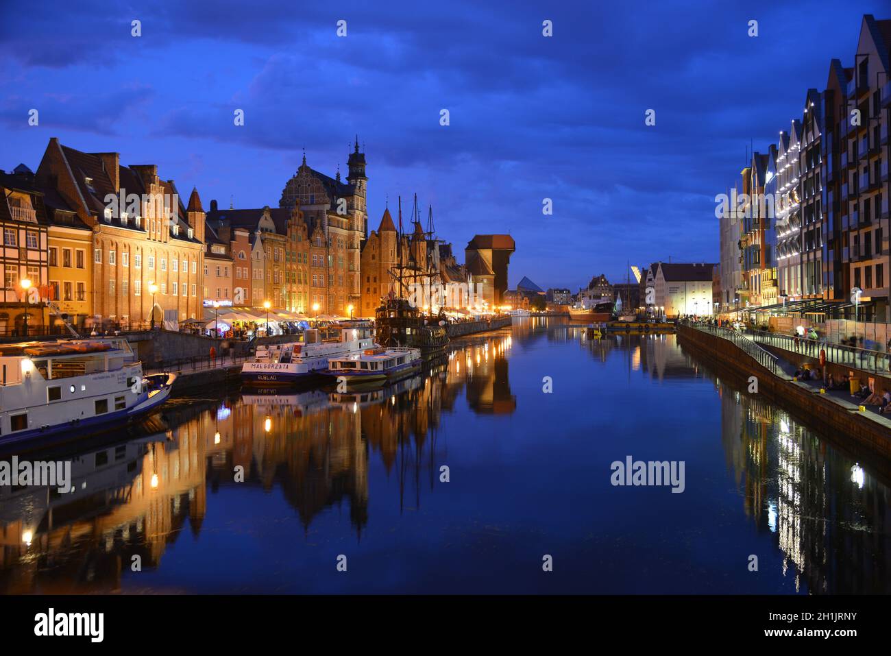 Schönes Danzig in Polen an einem Sommerabend Stockfoto