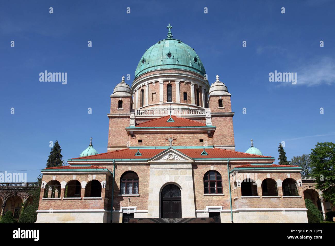 Kirche Christi des Königs, Mirogoj Friedhof in Zagreb, Kroatien Stockfoto