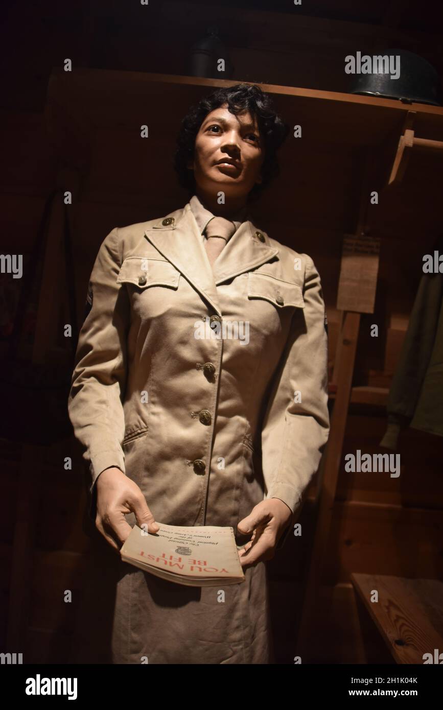 Oahu, Hi. USA 6/9/2021. Fort DeRussy. Konstruierte Batterien Randolph 2 x 14-Zoll-Marinegewehre und Dudley (nicht mehr vorhanden) um 1911. Museum Stockfoto