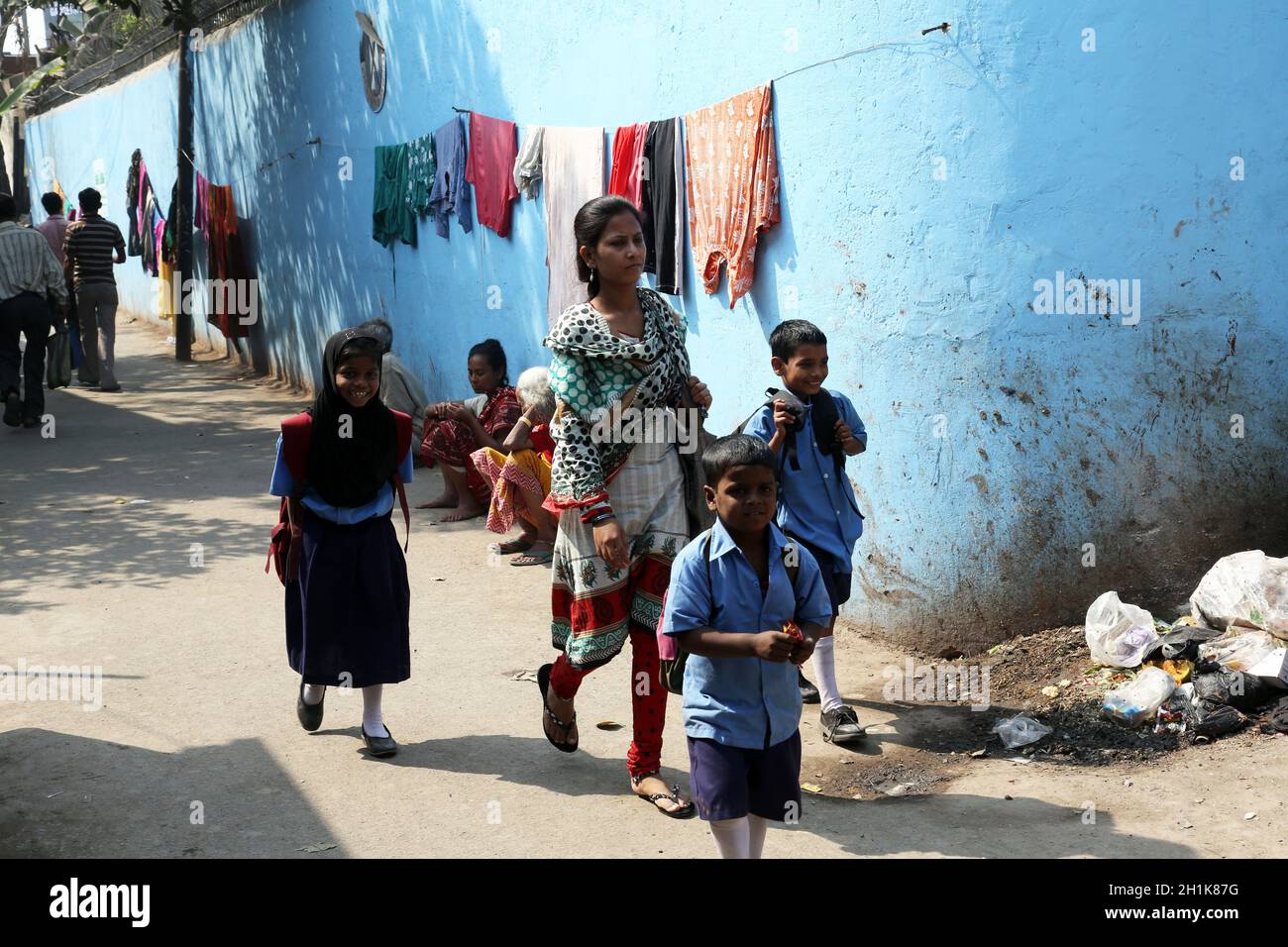 Ghettos und Slums in Kolkata, Indien Stockfoto