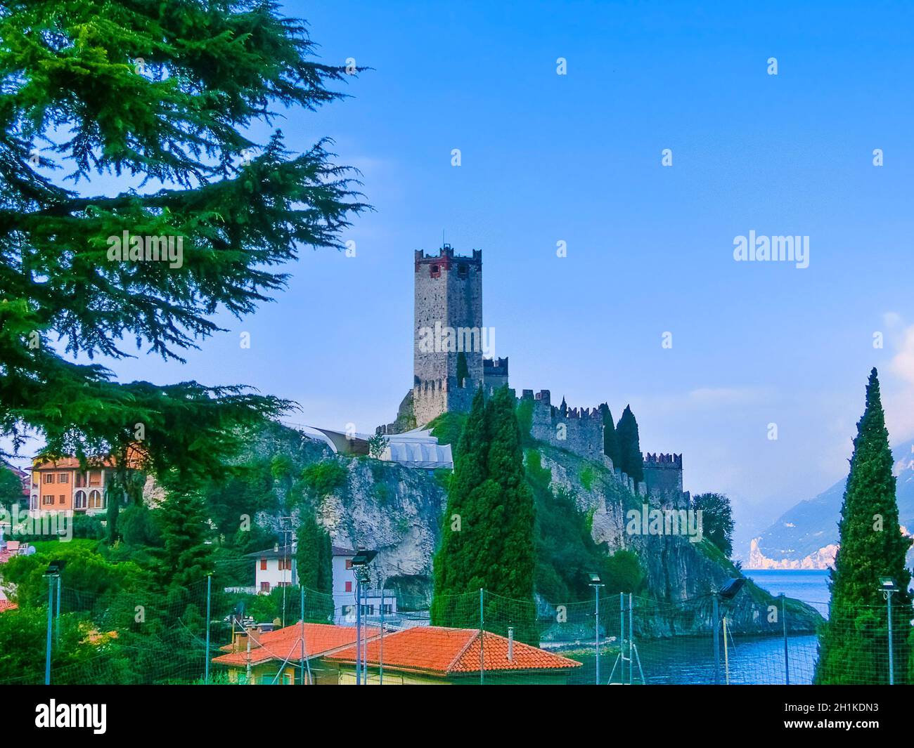 Scaliger Castle in Garda Stadt am Gardasee, Italien Stockfoto