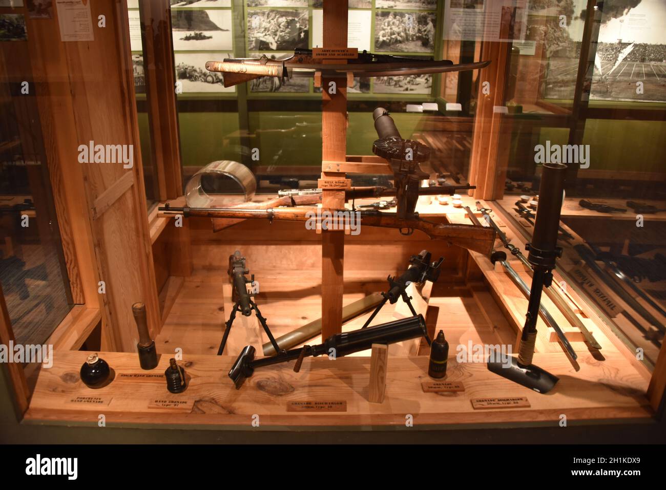 Oahu, Hi. USA 6/9/2021. Fort DeRussy. Konstruierte Batterien Randolph 2 x 14-Zoll-Marinegewehre und Dudley (nicht mehr vorhanden) um 1911. Museum Stockfoto