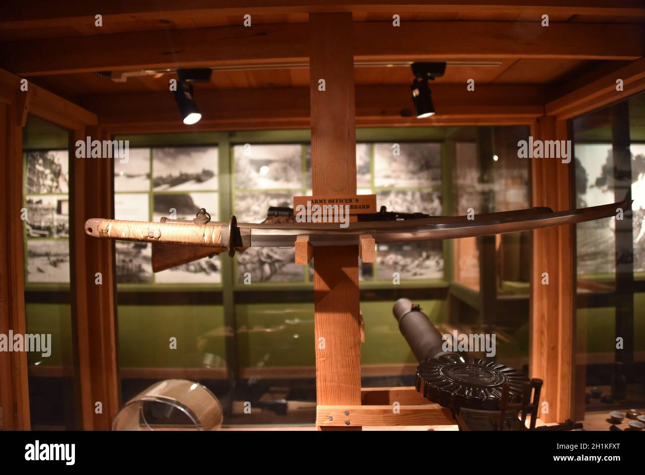 Oahu, Hi. USA 6/9/2021. Fort DeRussy. Konstruierte Batterien Randolph 2 x 14-Zoll-Marinegewehre und Dudley (nicht mehr vorhanden) um 1911. Museum Stockfoto