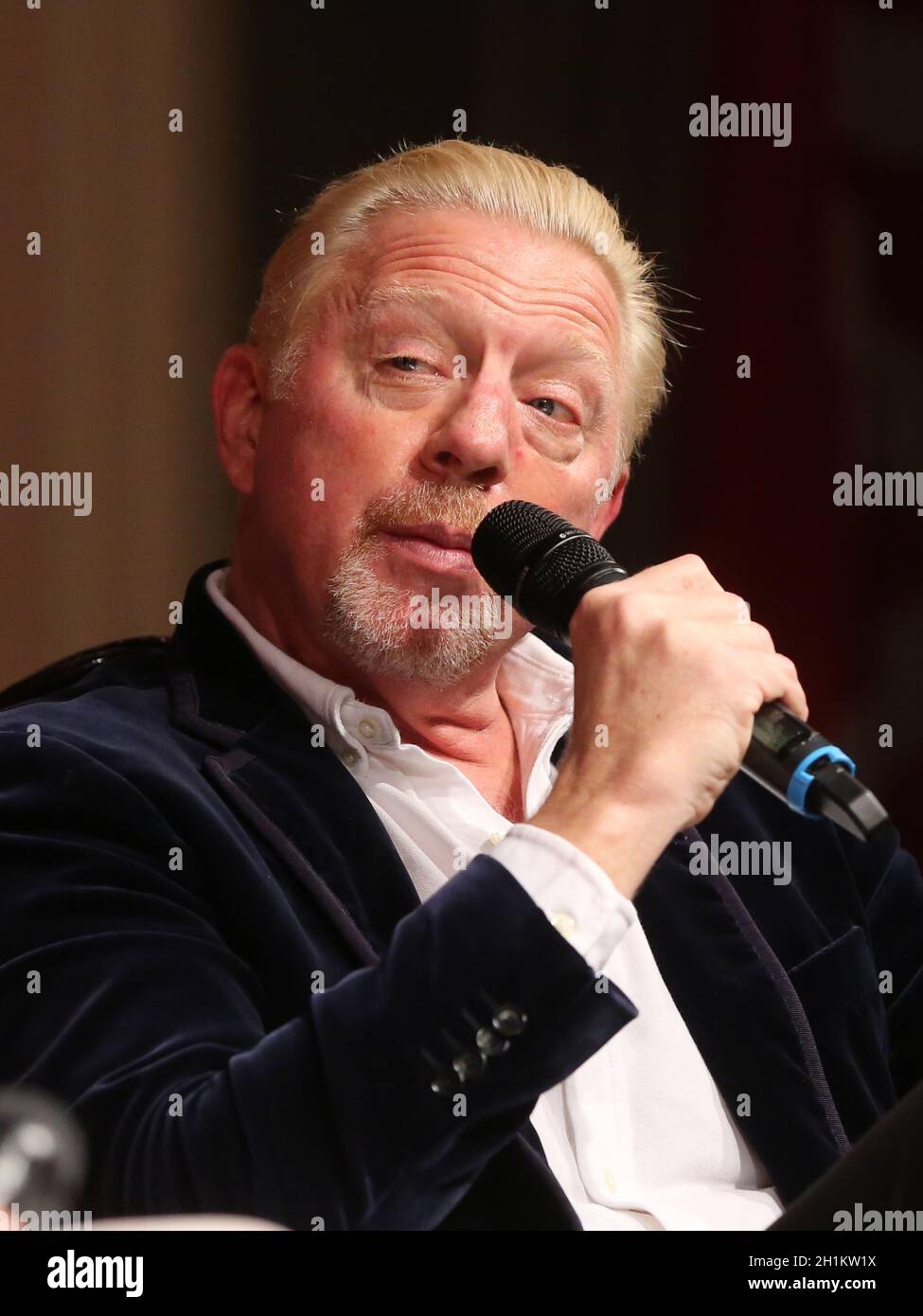 Ehemaliger deutscher Tennisspieler Boris Becker bei einer Veranstaltung am 14.10.2020 in Dessau Stockfoto