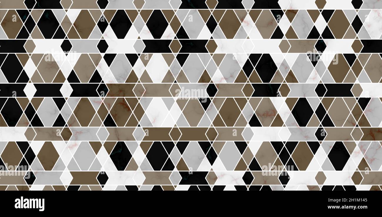 Geometrisches Muster mit polygonaler Form, dunklem Hintergrund. Luxus aus Gold und Marmor Textur modernes Design Stock Vektor