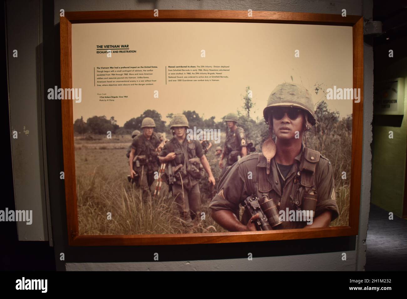 Oahu, Hi. USA 6/9/2021. Fort DeRussy. Konstruierte Batterien Randolph 2 x 14-Zoll-Marinegewehre und Dudley (nicht mehr vorhanden) um 1911. Museum Stockfoto