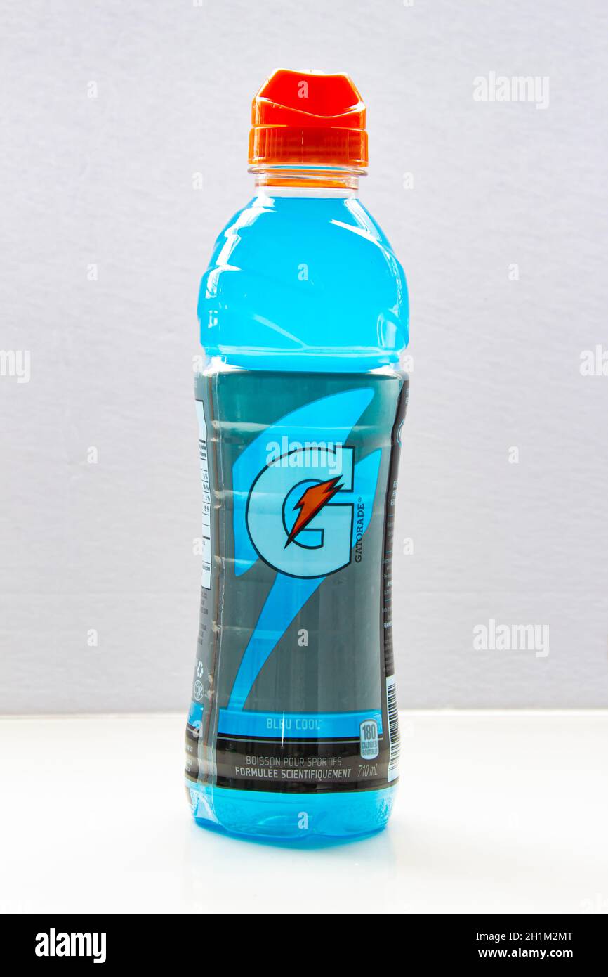 Calgary, Alberta, Kanada. November 16, 2020. Gatorade Cool Blue. Ein amerikanischer Hersteller von Sport-Themen Getränke-und Lebensmittel-Produkte, um seine si gebaut Stockfoto