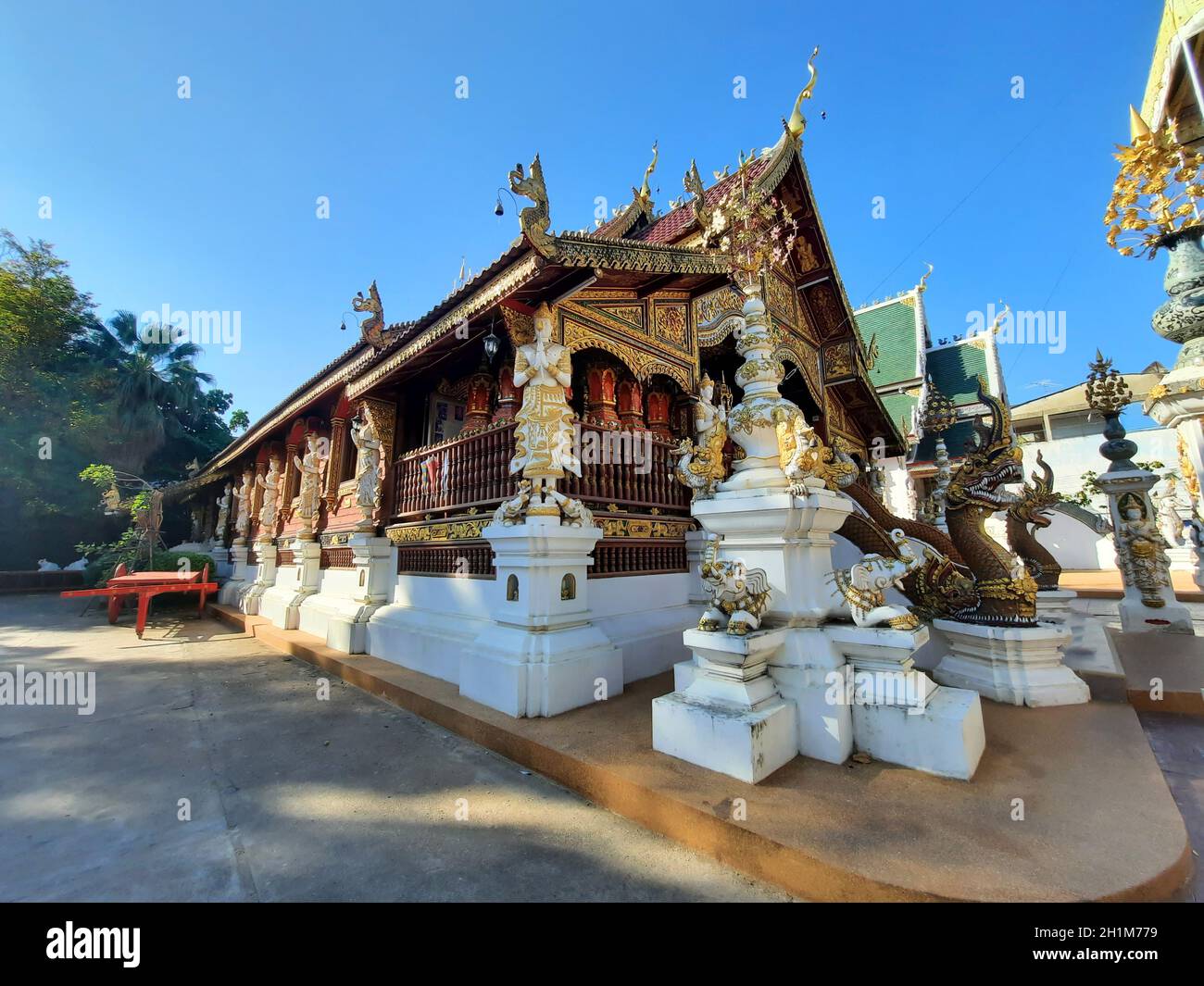 Wat Ming Mueang Tempel in Chiang rai, Thailand. Stockfoto