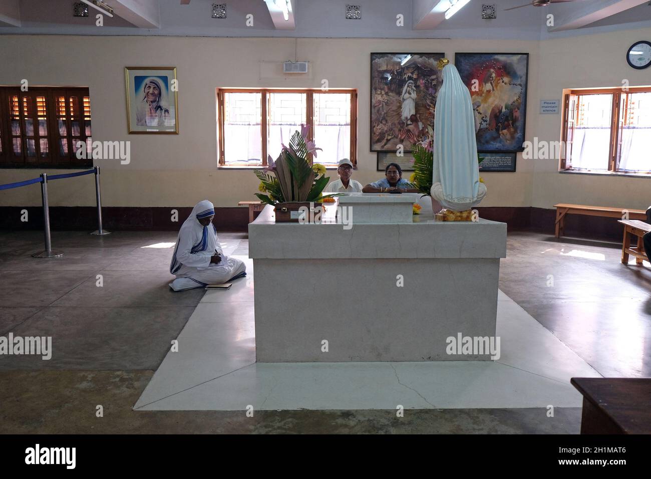 Mutter Teresa Grab im Mutterhaus in Kalkutta, Indien Stockfoto