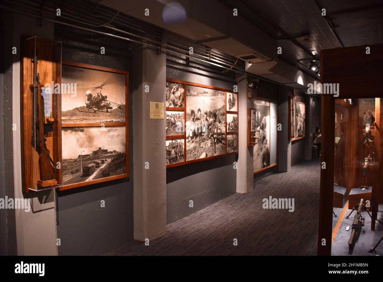 Oahu, Hi. USA 6/9/2021. Fort DeRussy. Konstruierte Batterien Randolph 2 x 14-Zoll-Marinegewehre und Dudley (nicht mehr vorhanden) um 1911. Museum Stockfoto