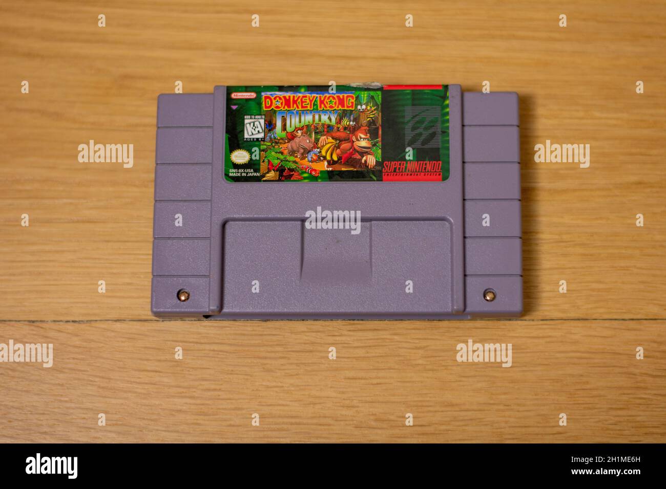 Donkey Kong Land für das Super Nintendo Entertainment System, ein beliebtes Retro-Videospiel Stockfoto