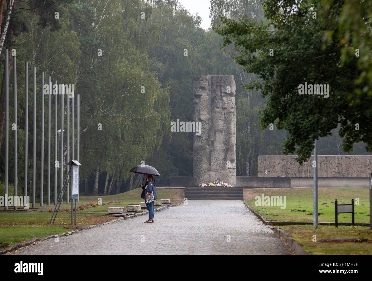 Sztutowo, Polen - 5. September 2020: Gedenkstätte für die Opfer im ehemaligen Konzentrationslager Nazi-Deutschland, Stutthof, Polen Stockfoto