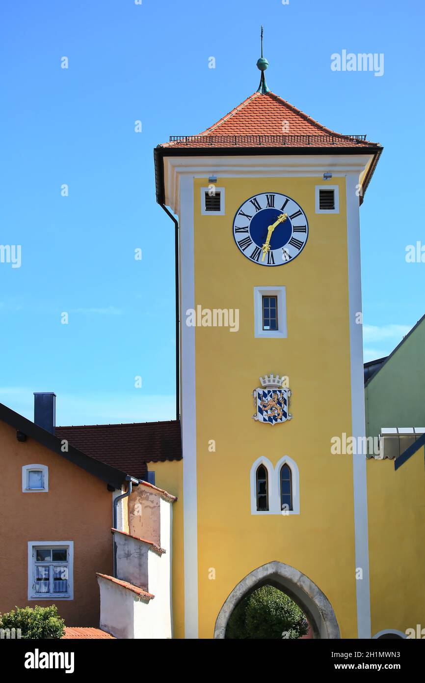 Kelheim ist eine Stadt in Bayern mit vielen historischen Sehenswürdigkeiten Stockfoto