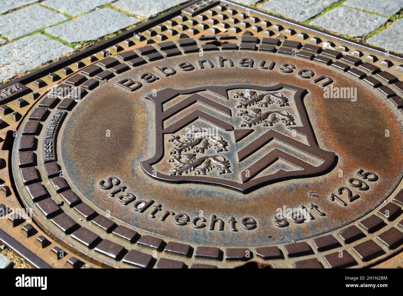 Babenhausen, Deutschland - 07 13 2020: Schachtdeckel aus Babenhausen  Stockfotografie - Alamy