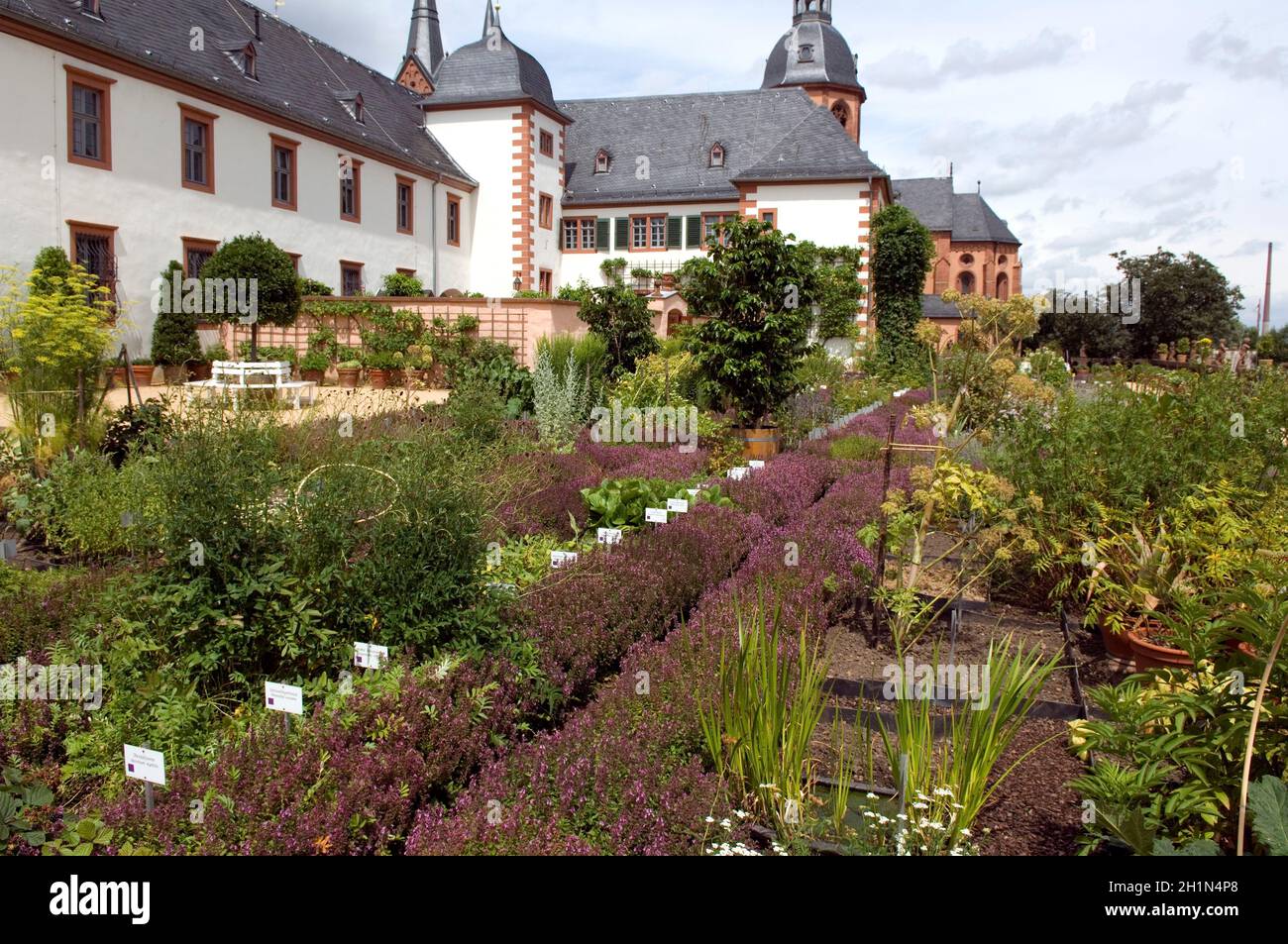 Klostergarten Seligenstadt Stockfoto