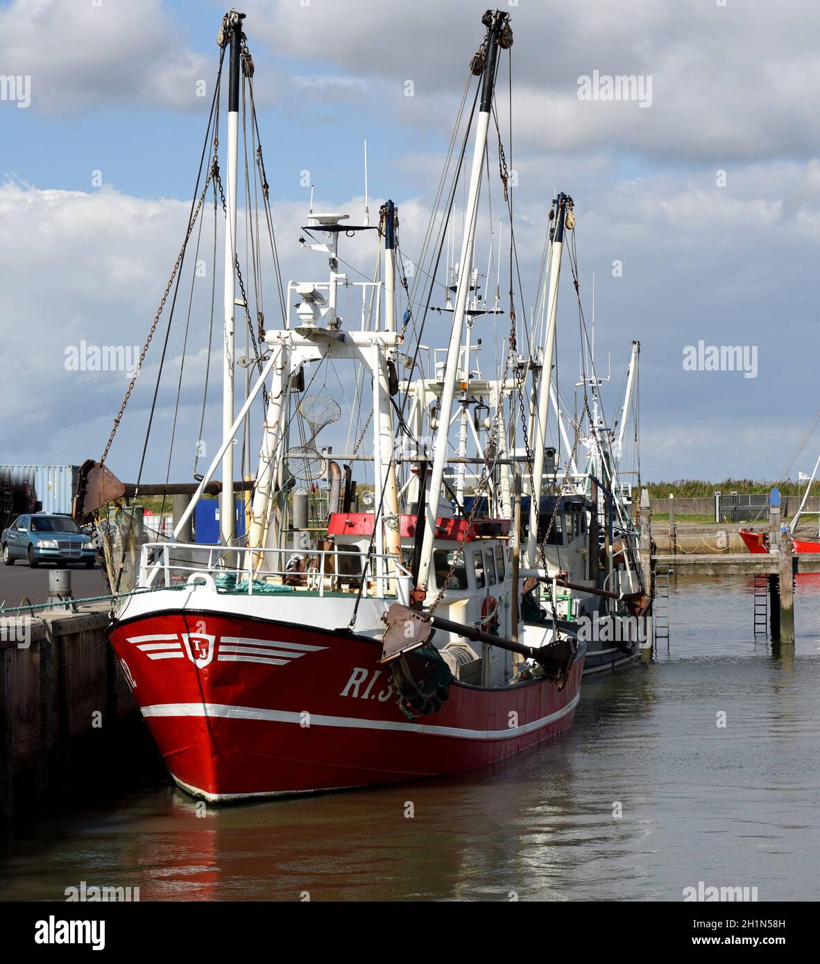 Krabbenkutter, Hafen, Havneby, Roemoe Stockfoto