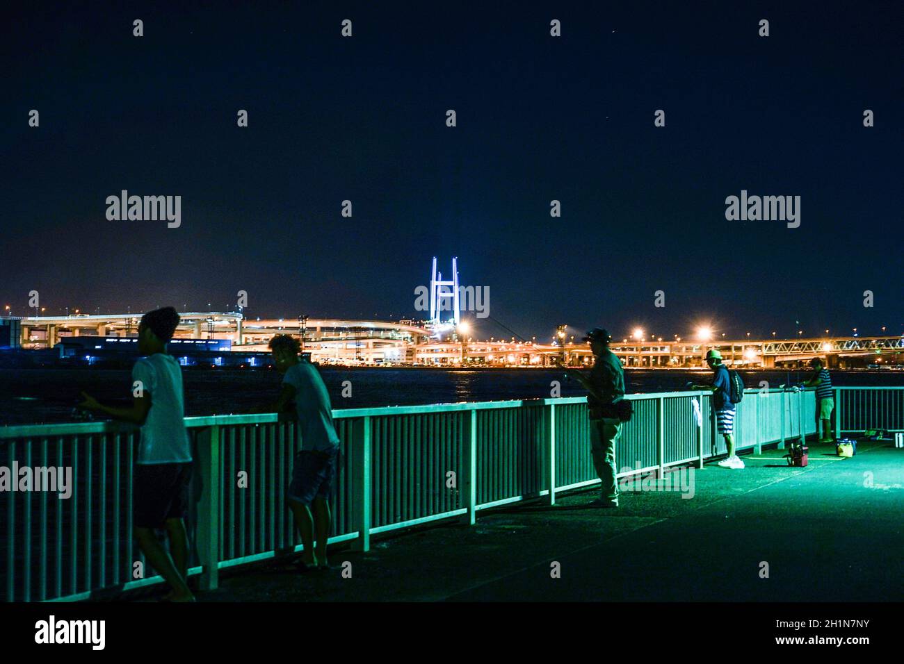 Von der Keihin Industriegebiet Nachtansicht. Drehort: Yokohama-Stadt kanagawa Präfektur Stockfoto