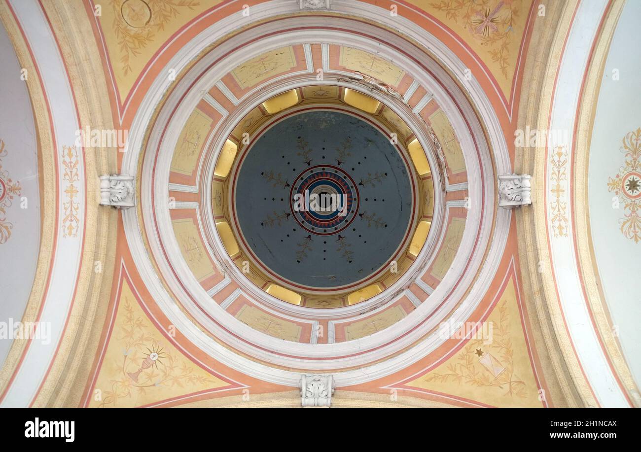 Deckenschmuck, auf einem Mirogoj Friedhof in Zagreb, Kroatien Stockfoto