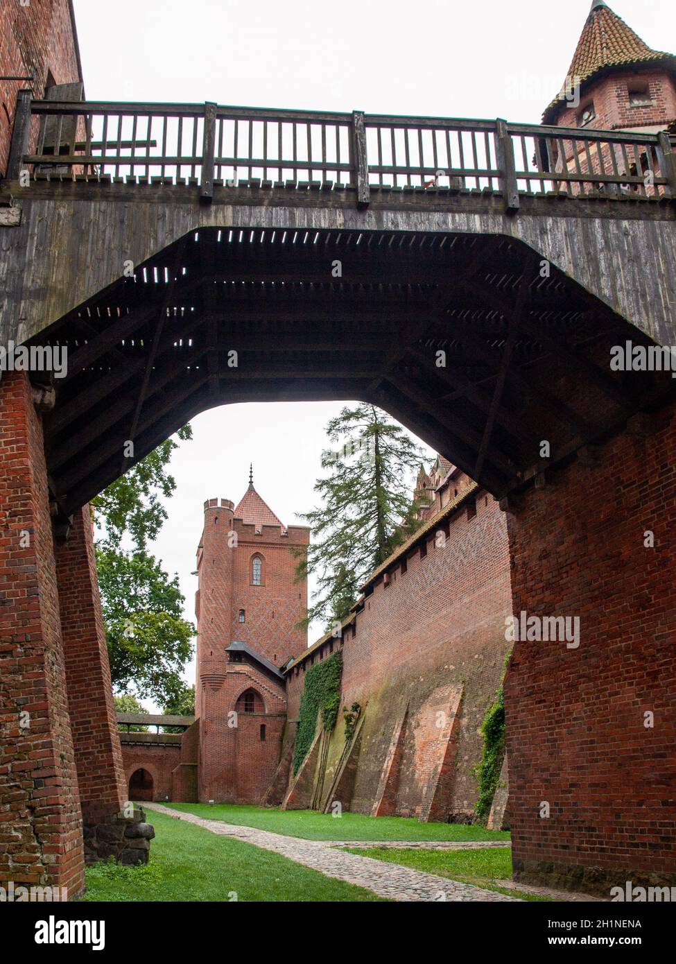 Schloss Malbork, ehemals Schloss Marienburg, Sitz des Großmeisters der Deutschen Ritter, Malbork, Polen Stockfoto