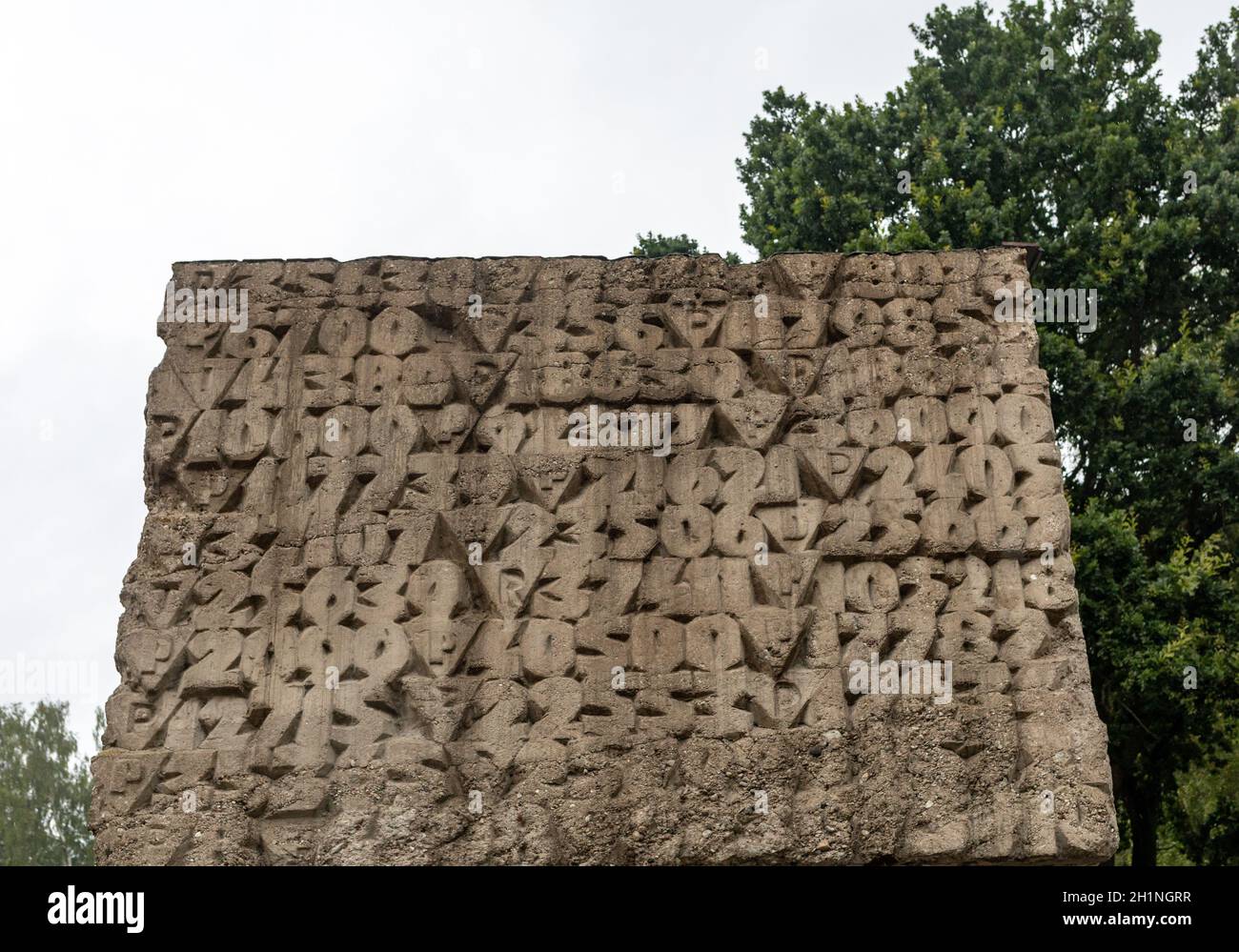 Sztutowo, Polen - 5. September 2020: Gedenkstätte für die Opfer im ehemaligen Konzentrationslager Nazi-Deutschland, Stutthof, Polen Stockfoto