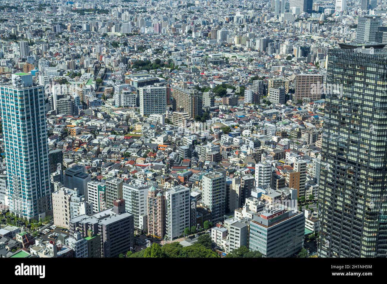 Blick auf Tokio. Tokio ist die Hauptstadt Japans. Stockfoto