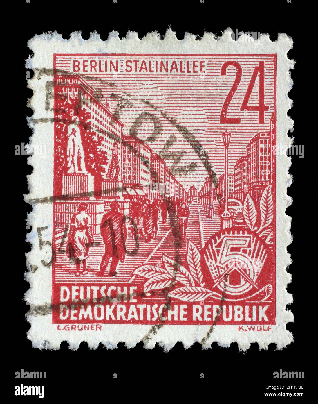 Briefmarke Ddr Berlin Stalinallee