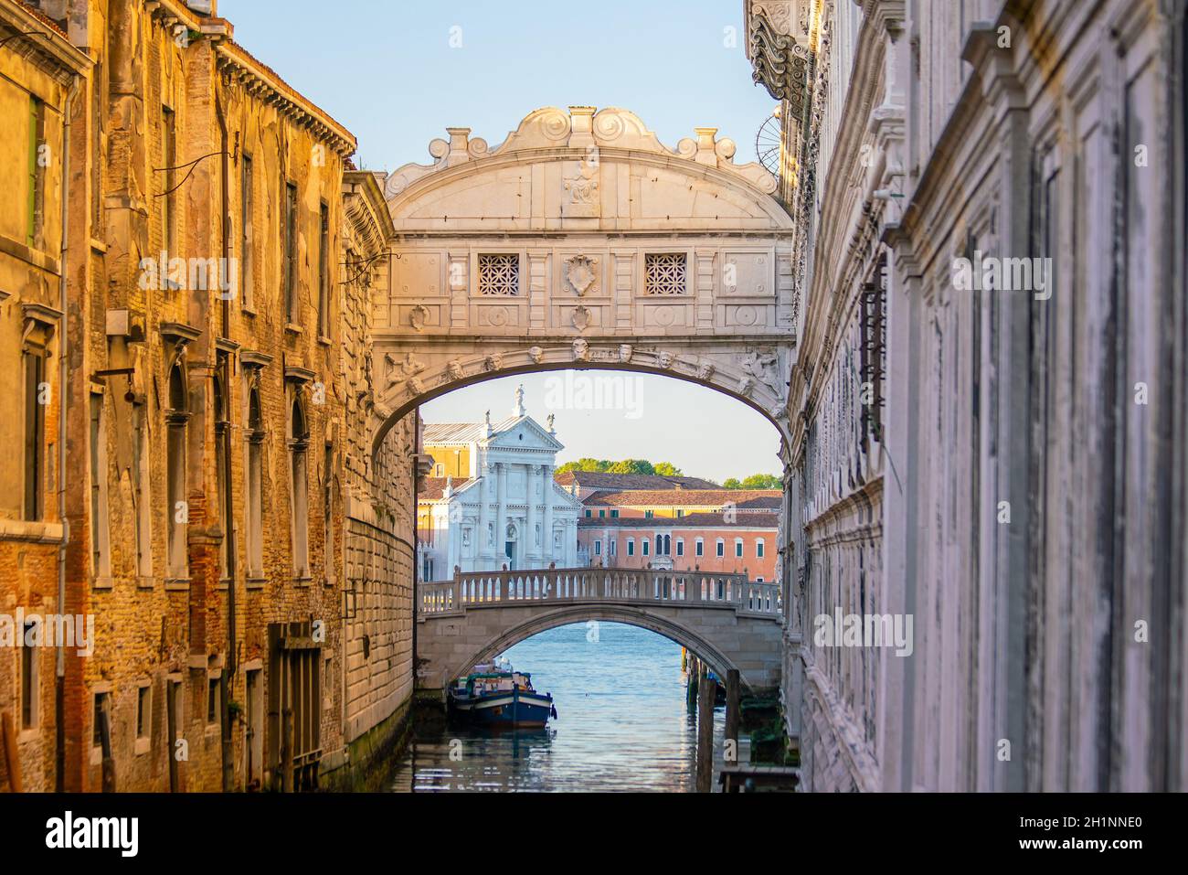 Stadtbild der Innenstadt von Venedig, in Italien Stockfoto