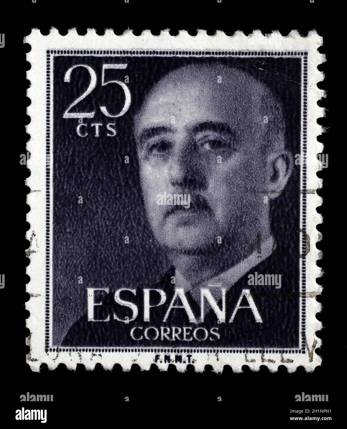 Briefmarke Spanien 1955 Francisco Franco ** Postfrisch MNH – Sammlerstück, Katalog-Nr. 1053c