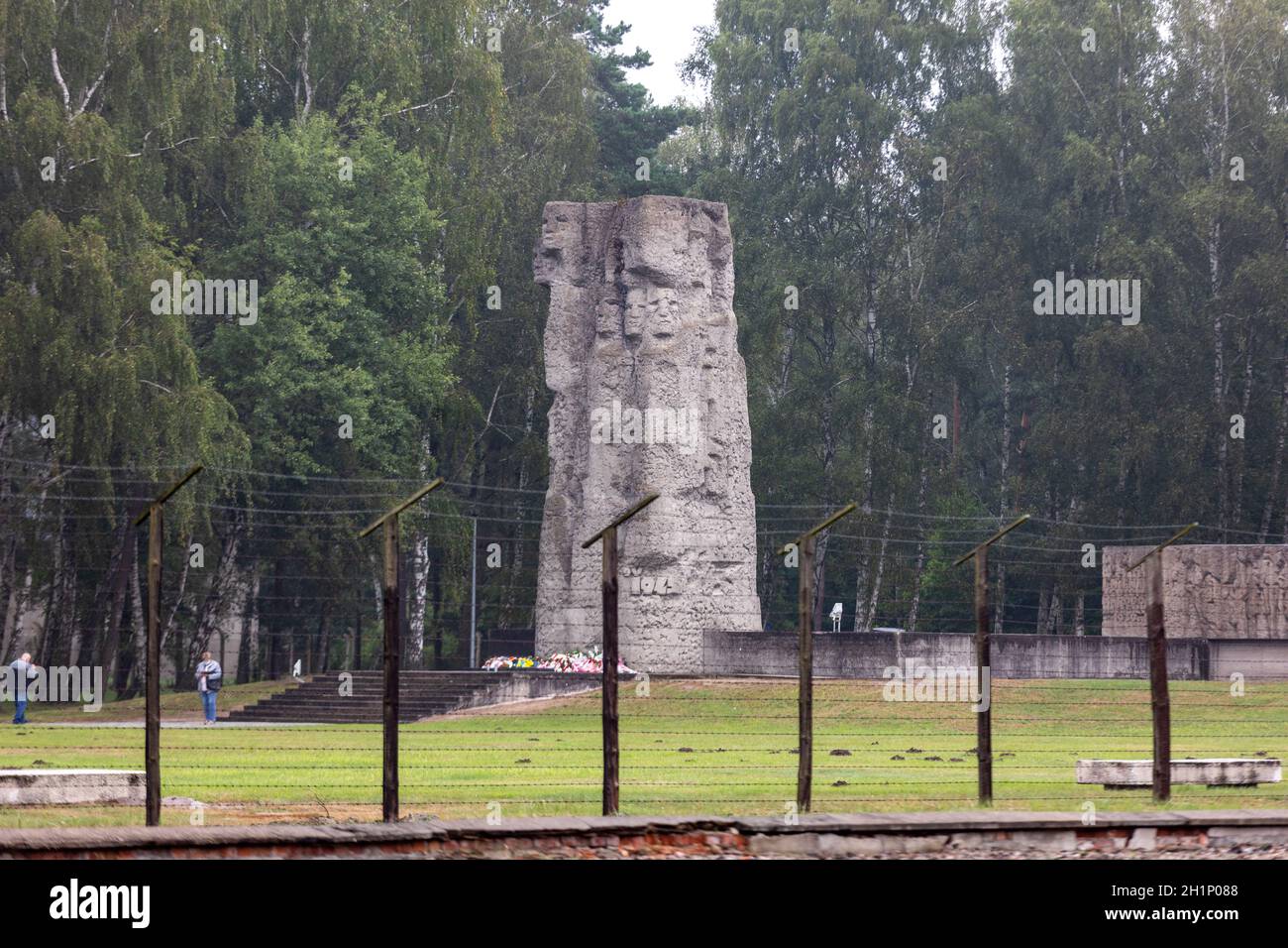 Sztutowo, Polen - 5. September 2020: Gedenkstätte für die Opfer im ehemaligen Konzentrationslager Nazi-Deutschland, Stutthof, Polen Stockfoto