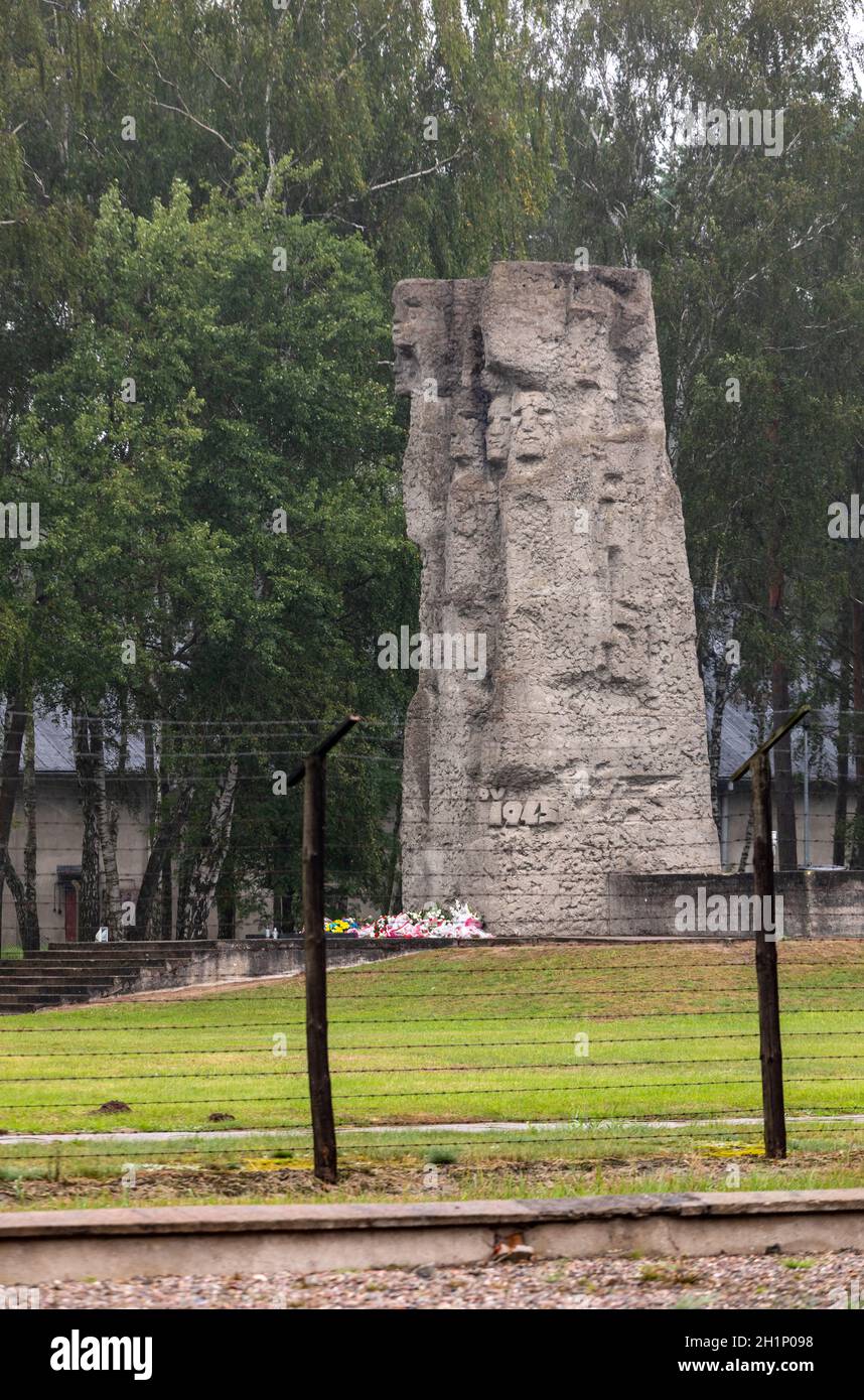 Sztutowo, Polen - 5. September 2020: Gedenkstätte für die Opfer im ehemaligen Konzentrationslager Nazi-Deutschland, Stutthof, Polen Stockfoto