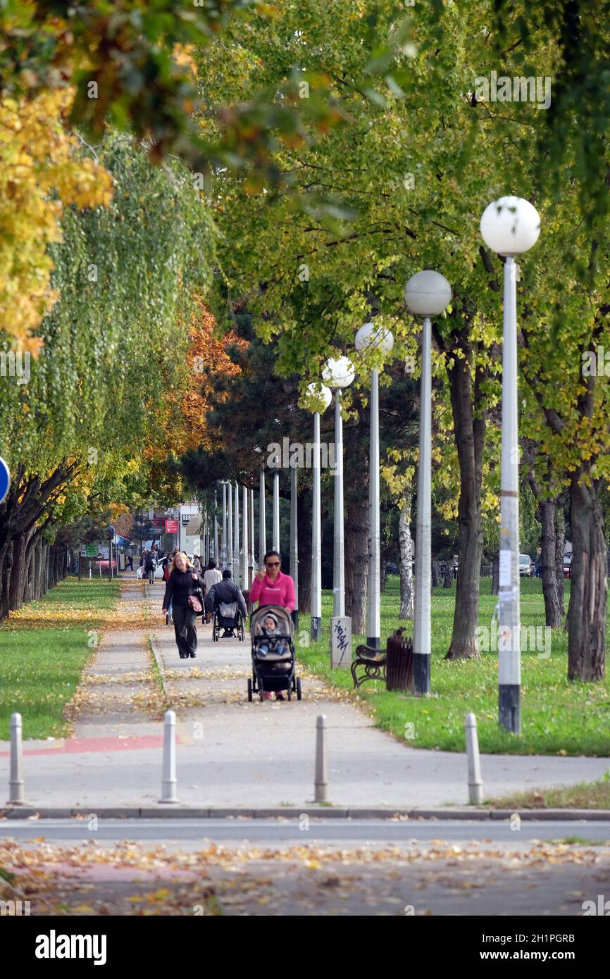 Park in Malesnica Wohngebiet, Zagreb, Kroatien Stockfoto