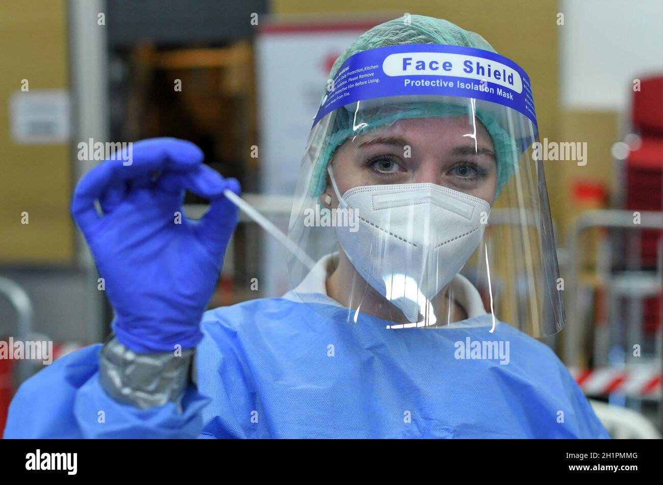 Corona Antigen Test in Österreich (Europa) - Corona Antigen Test in Österreich (Europa) Stockfoto