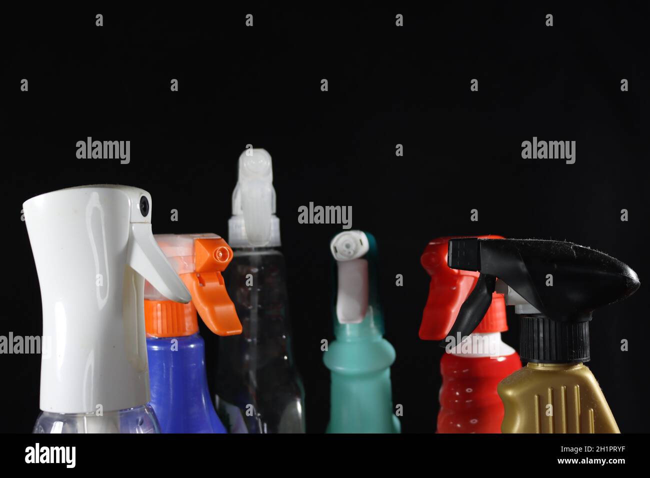 Reinigungsinstrumente Diffusor Sprays Desinfektion Pflege Schutz Hygiene Stockfoto